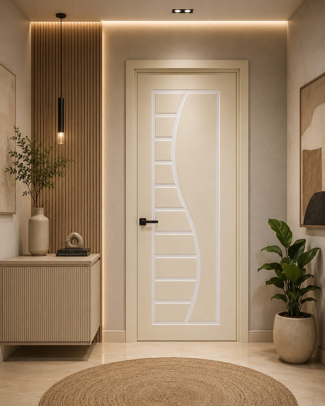 S-curve panel — Groove Doors by Om Industries